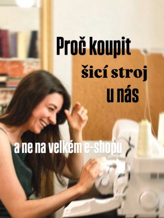 ✨ Proč je lepší koupit šicí stroj v odborném obchodě než na velkém e-shopu? Protože u nás nekupujete jen stroj, ale...